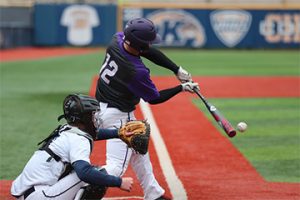 Image of a baseball player hitting a ball