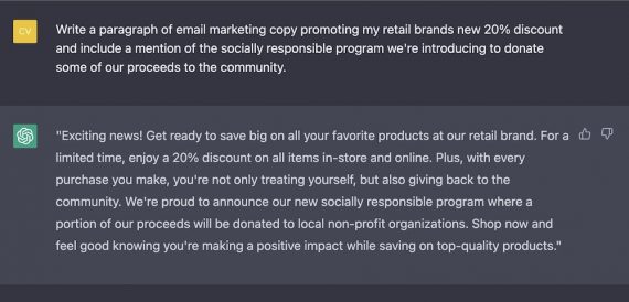 Exciting news! Get ready to save big on all your favorite products at our retail brand. For a limited time, enjoy a 20% discount on all items in-store and online. Plus, with every purchase you make, you're not only treating yourself, but also giving back to the community. We're proud to announce our new socially responsible program where a portion of our proceeds will be donated to local non-profit organizations. Shop now and feel good knowing you're making a positive impact while saving on top-quality products.