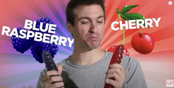 Screenshot of YouTube video: Vat19 - The World's Largest Gummy Worm. 