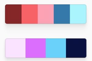 Screenshot from Deblank of color palettes