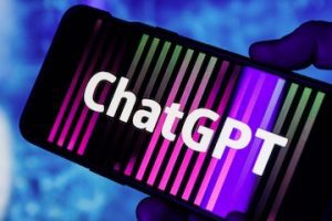 ChatGPT logo on a smartphone screen