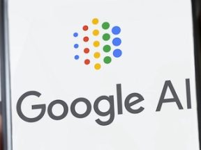 Google AI logo on a smartphone