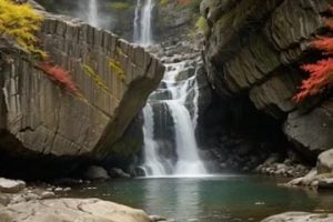 AI-generated waterfall image