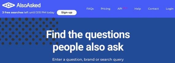 Web page for AlsoAsked