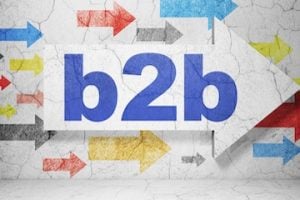 Illustration with the text "b2b"