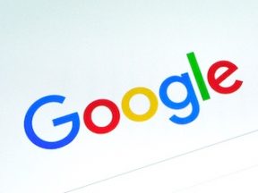 Google logo on a tablet