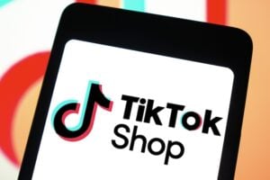 TikTok logo on smartphone