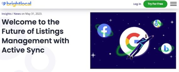 Screenshot of BrightLocal Active Sync