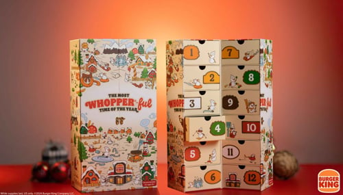 Screenshot of Burger King's Advent Calendar