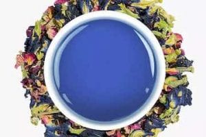 Screenshot from TeaLeaves website showing a tea that has turned blue