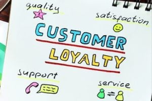 Illustration of the words "Consumer Loyalty" on a white board