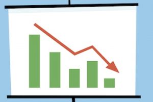 Illustration of a declining graph