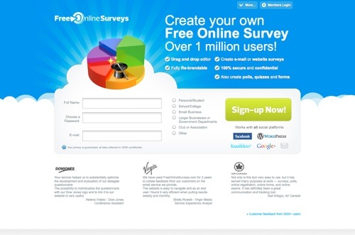 FreeOnlineSurveys website