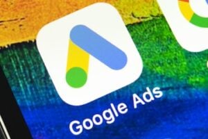 Google Ads icon on a smartphone screen