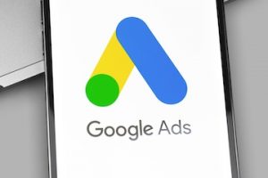 Google Ads' logo on a smartphone screen