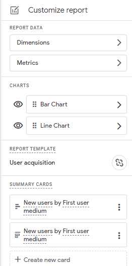 Screenshot of a Google Analytics 4 page.