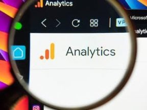 Screenshot of a computer screen with Google Analytics logo