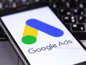 Google Ads logo on a smartphone screen