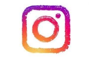 Illustration of an Instragram logo.