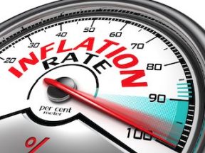 Illustration of a guage measuring an inflation rate