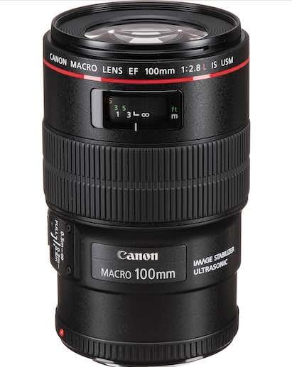 Photo of a Canon Macro 100mm lens from B&H Photo