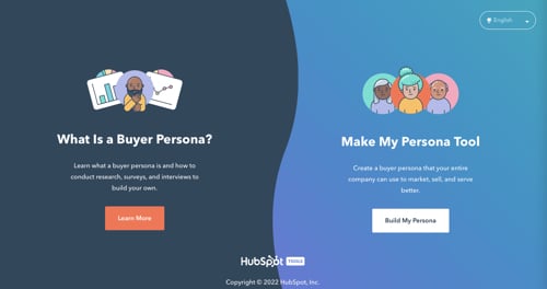 Screenshot of Hubspot's Make My Persona.