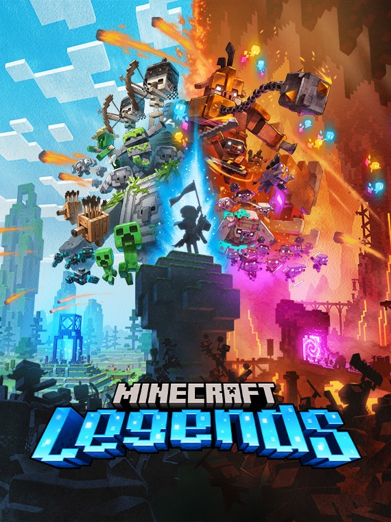 Ilustrações principais do Minecraft Legends