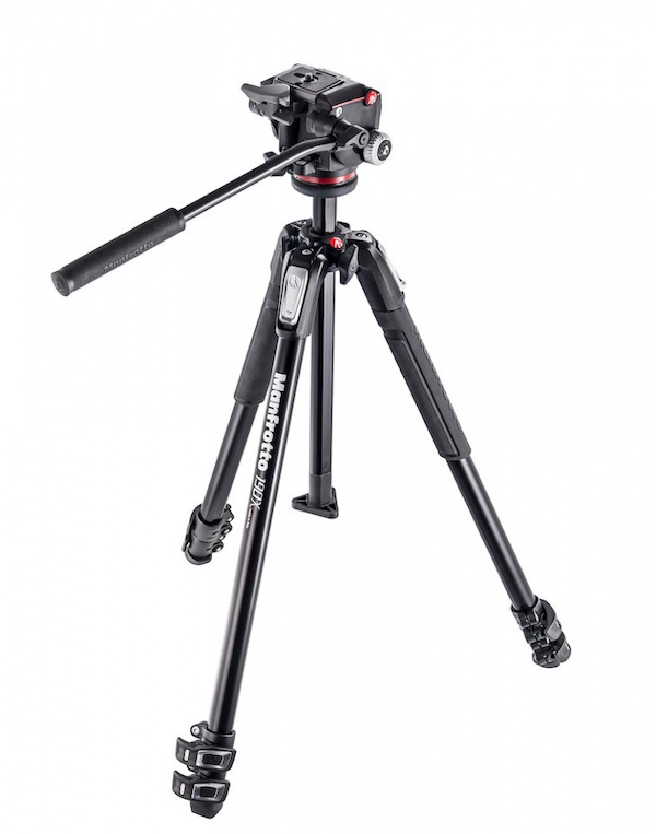 Image of Manfrotto’s 190x 3-Section Tripod with XPRO Fluid Head at Manfrotto.com.