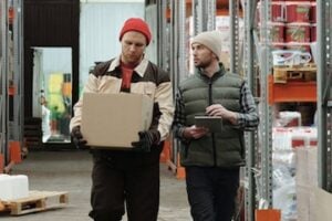 From ShipTop's home page: Two men in a warehouse