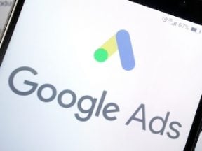 Google Ads logo on a smartphone screen