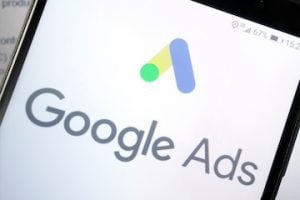 Google Ads logo on a smartphone screen