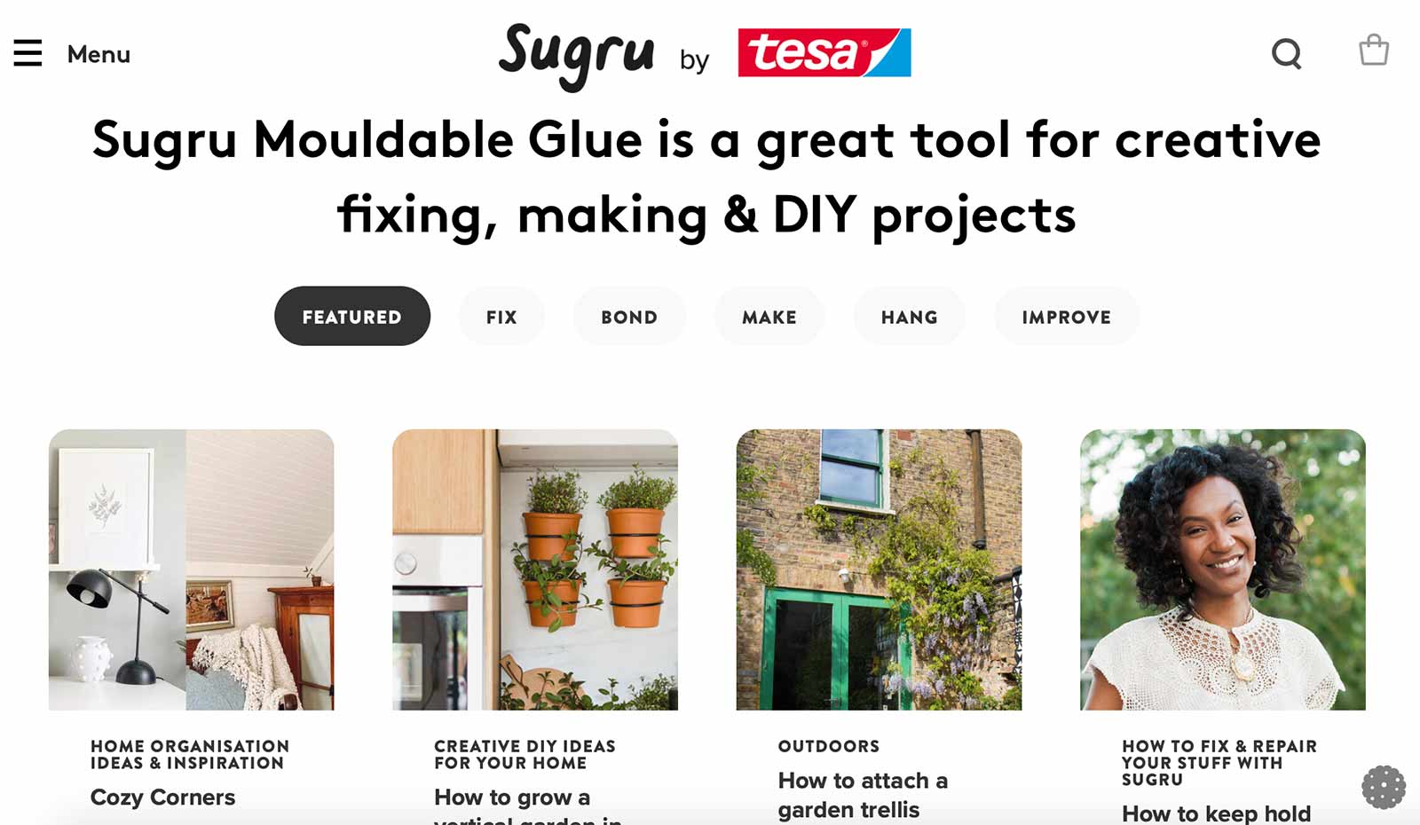 Sugru home page