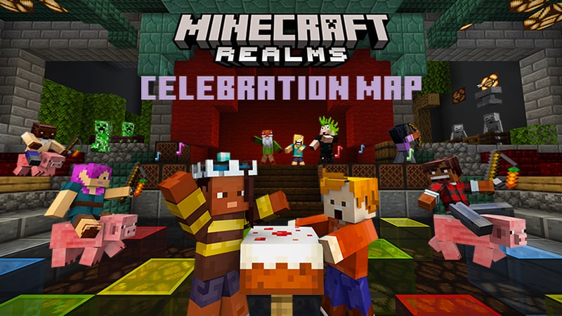 Minecraft Realms Celebration Map key art