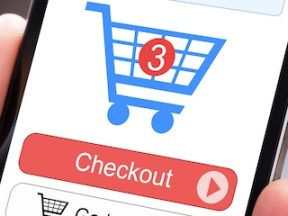 Ecommerce checkout screen on a smartphone