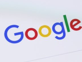 Google logo on a smartphone screen