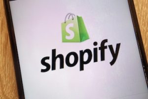 Shopify logo on a smartphone