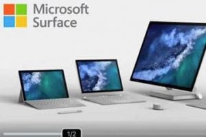 Screenshot of Microsoft Surface ad from BeOp