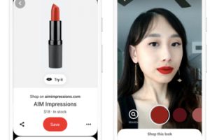 Screenshot of Pinterest Try On AR.