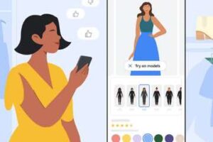 Screenshot of Google virtual try-on for dresses