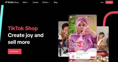 Home page of TikTok Shop