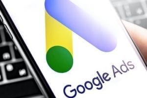 Image of Google Ads logo on a smartphone