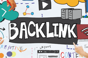 Illustration of a whiteboard reading "Backlinks"