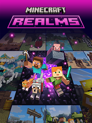 Постер Minecraft Realms Plus